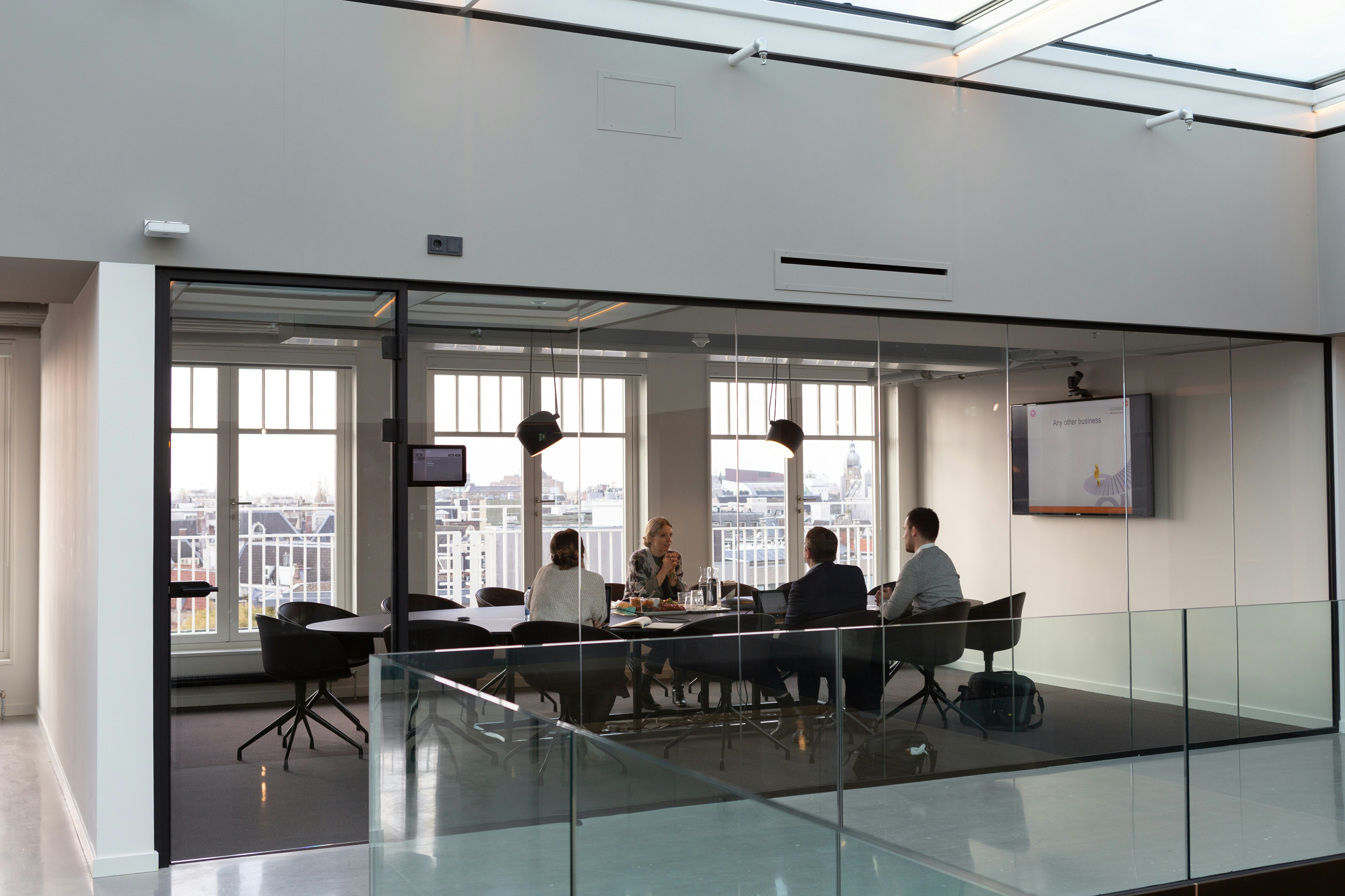 Business professionals collaborating on lead generation strategies